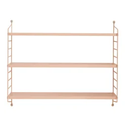 Lot de 2 étagères murales Strängnäs acier 50 x 60 x 15 cm saumon en.casa