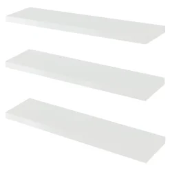 Lot de 3 étagères murales Stranda 80 x 20 x 4 cm blanc en.casa