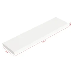 Lot de 3 étagères murales Stranda 80 x 20 x 4 cm blanc en.casa