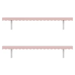 Lot de 2 étagères murales Vestnes 80 x 17 x 4 cm rose en.casa