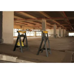 Lot de 2 tréteaux pliables télescopiques charge max. 450 kg STANLEY