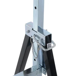 Lot de 2 tréteaux pliables télescopiques hauteur réglable 80-130 cm noir