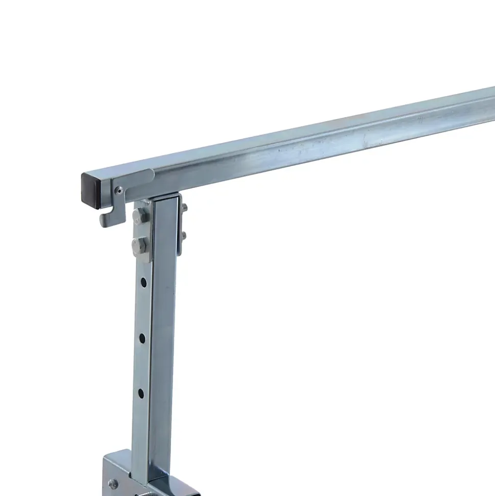Lot de 2 tréteaux pliables télescopiques hauteur réglable 80-130 cm noir