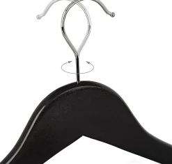 Lot de de 30 cintres avec bois noir Helloshop26