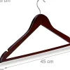Lot de de 50 cintres avec bois marron Helloshop26