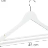 Lot de de 50 cintres avec bois blanc Helloshop26