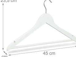 Lot de de 50 cintres avec bois blanc Helloshop26