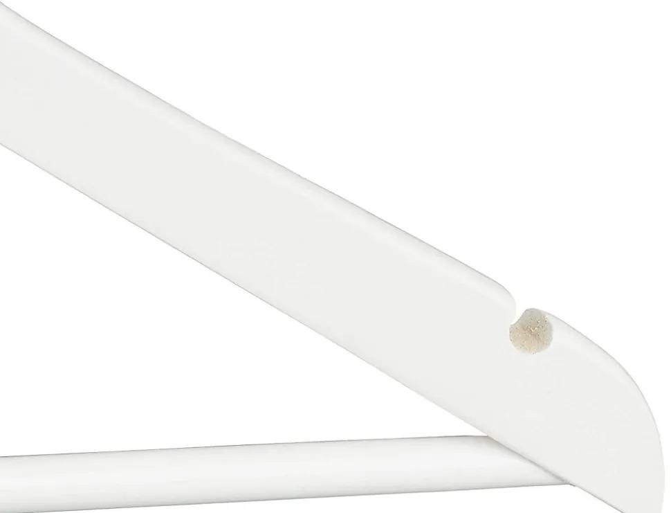 Lot de de 50 cintres avec bois blanc Helloshop26