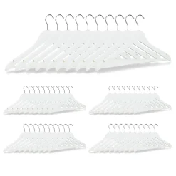 Lot de de 50 cintres avec bois blanc Helloshop26