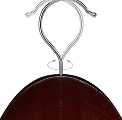 Lot de de 30 cintres avec bois marron Helloshop26