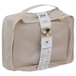 Lot organiseur valise Aloha 6 pièces - Noir- 5five