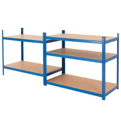 Lot 2x Etagere de Rangement - 200x100x50 cm - Capacite max. 875 kg 5 Tablettes MDF