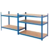 Lot 2x Etagere de Rangement 200x100x60 cm, Capacite max. 875 kg, 5 Plateaux MDF
