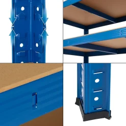 Lot 2x Etagere de Rangement 200x100x60 cm, Capacite max. 875 kg, 5 Plateaux MDF