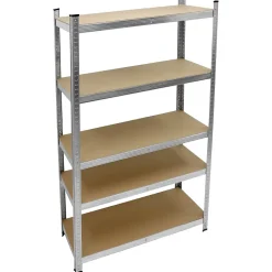 Lot 2x Etagere de Rangement - 200x100x50 cm - Charge lourde jusqu'a 750 kg en Metal Galvanise