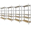 Lot 4x Etagere de Rangement - 180x90x40 cm - Charge jusqu'a 750 kg