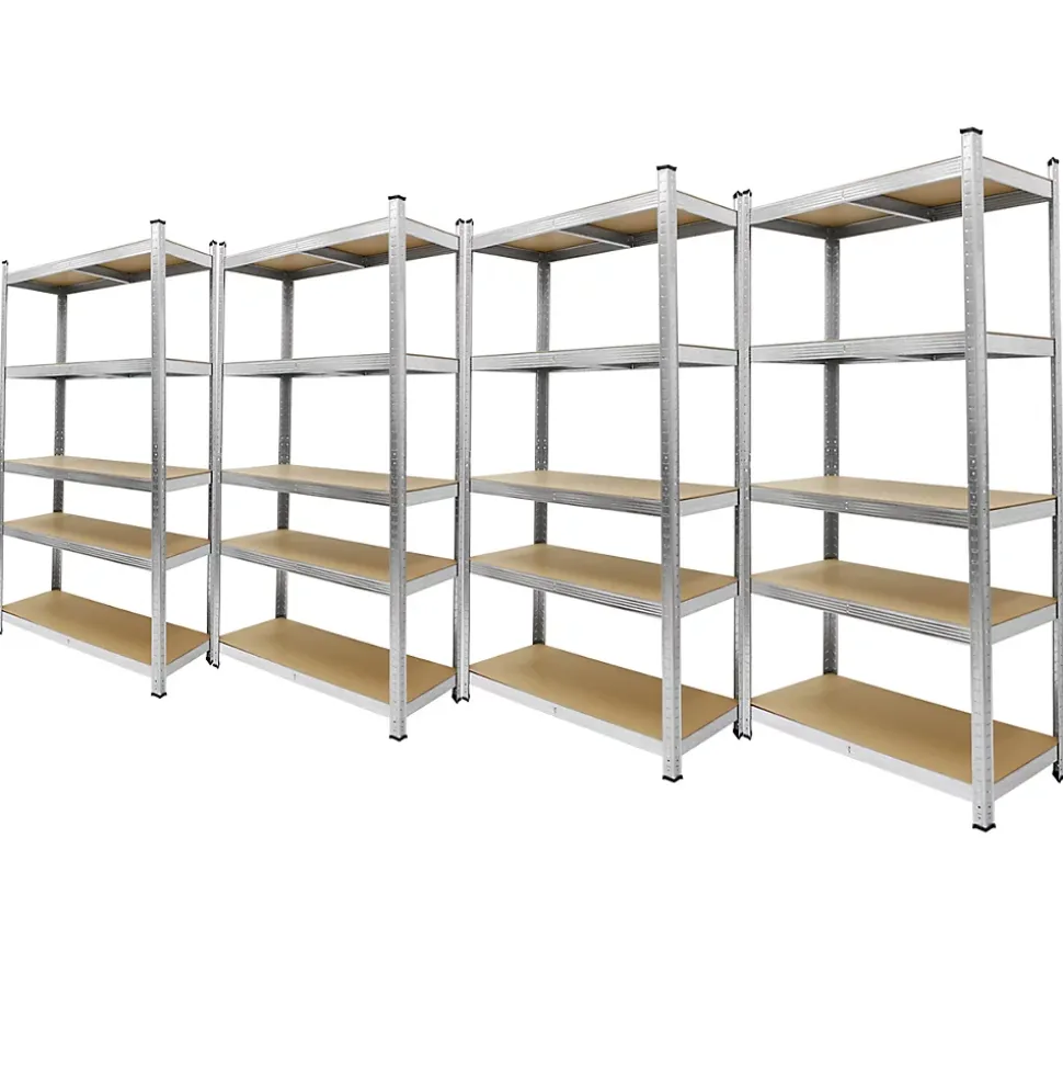 Lot 4x Etagere de Rangement - 180x90x40 cm - Charge jusqu'a 750 kg