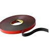 3M 5925F/1233 Ruban adhésif double-face noir 33 m x 12 mm, ép. 0,6 mm