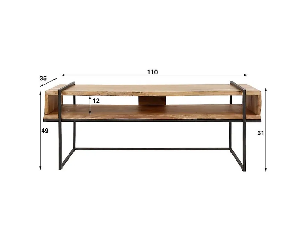 Madura - meuble tv - en bois massif d'acacia - 110 cm - Lisa Design