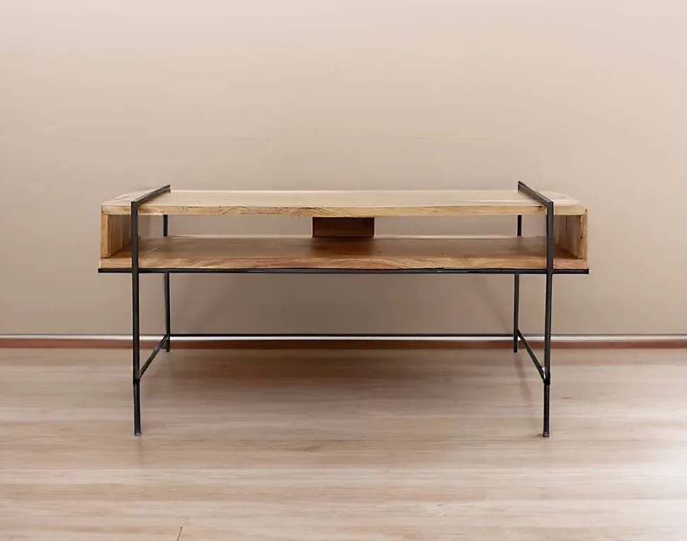 Madura - meuble tv - en bois massif d'acacia - 110 cm - Lisa Design