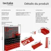 Magazine de petites pièces avec 28 boîtes empilables et supports d'outils 88 pièces avec 4 plaques murales