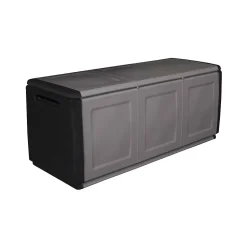 Malle Achse, Coffre polyvalent, Coffre de rangement, Boîte de rangement, 100% Made in Italy, 138x53h57 cm, Gris clair et noir