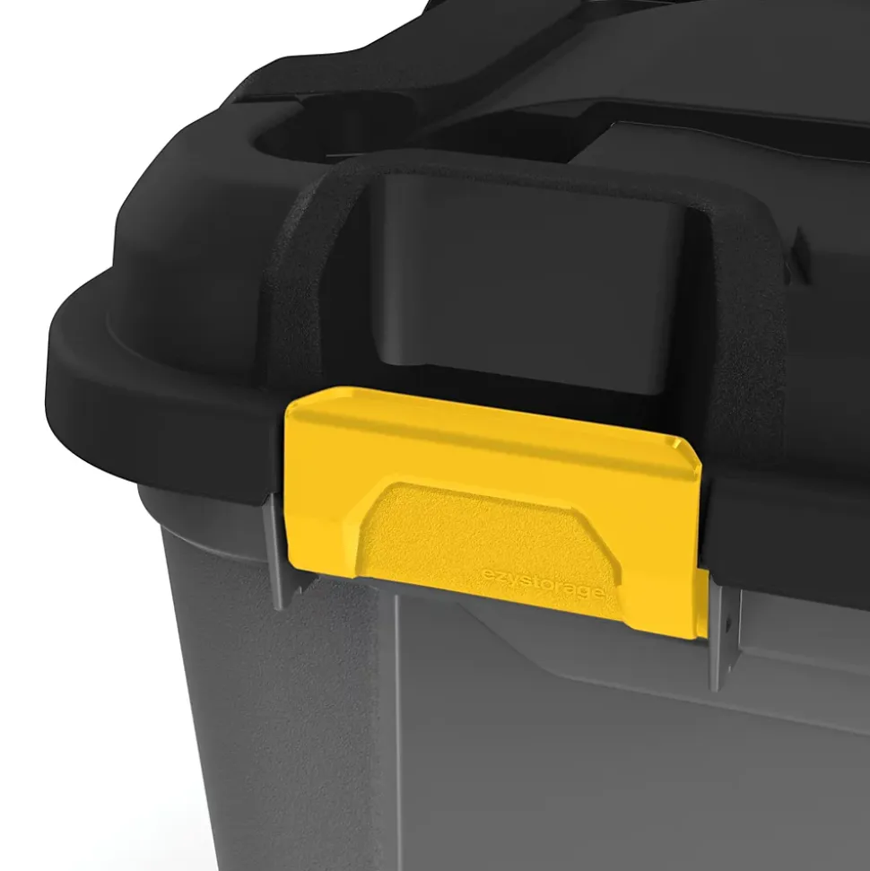 Malle de rangement 160 L Ezy Storage Bunker noir et jaune avec couvercles