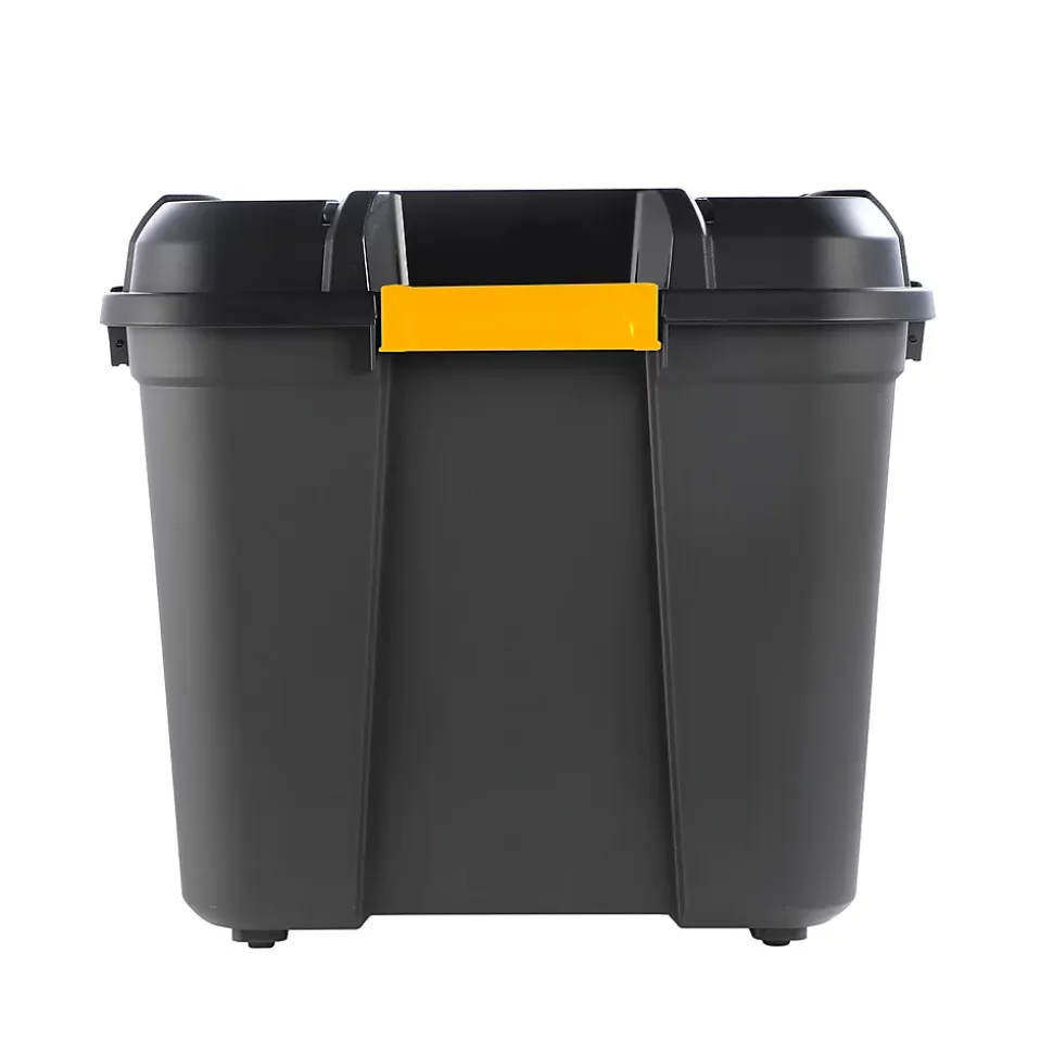 Malle de rangement 160 L Ezy Storage Bunker noir et jaune avec couvercles