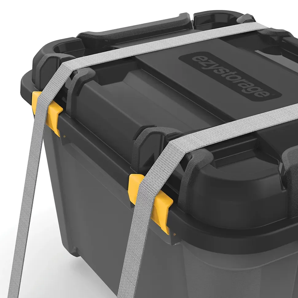 Malle de rangement 160 L Ezy Storage Bunker noir et jaune avec couvercles