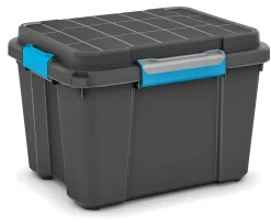Malle de rangement 45 L noir avec couvercles Keter Scuba