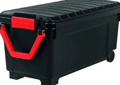 Malle de Rangement plastiques résistante 170L, A l'unité, Noir, SIA-1000, Iris Ohyama