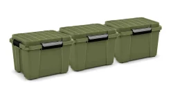 Malle de rangement Scuba avec couvercle et étanche, kaki, 49L vendue par 3 pièces