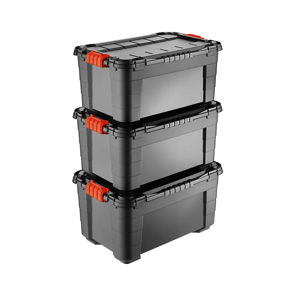Malle de rangement vendue par 3 contenance 40L Tontarelli avec couvercles