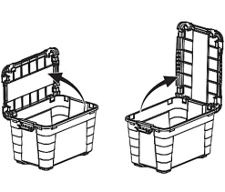 Malle de rangement vendue par 3 contenance 40L Tontarelli avec couvercles