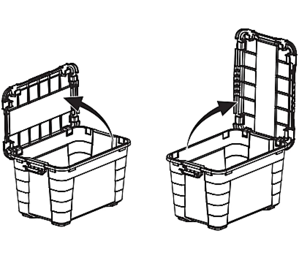 Malle de rangement vendue par 3 contenance 40L Tontarelli avec couvercles