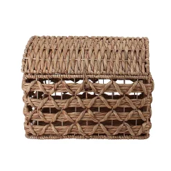 Malle rectangulaire en fibres naturelles Ornami avec couvercle taille M