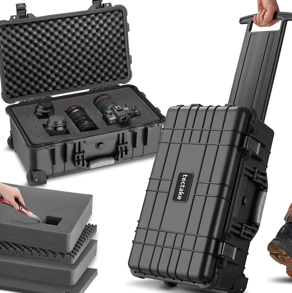 Mallette pour appareil photo avec une coque dure robuste noir