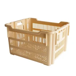 Manne à viennoiseries empilable et emboîtable 610 x 500 x 360 mm - 75 L - beige