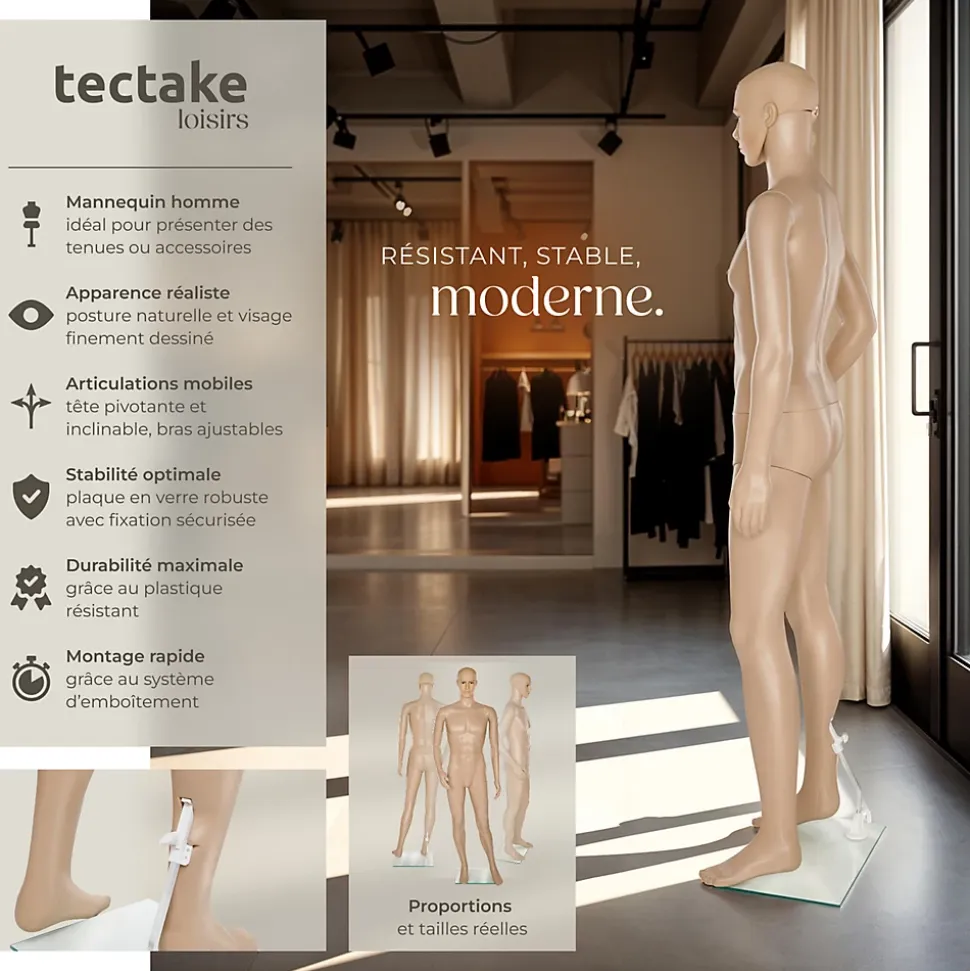 Mannequin de vitrine en Plastique Démontable