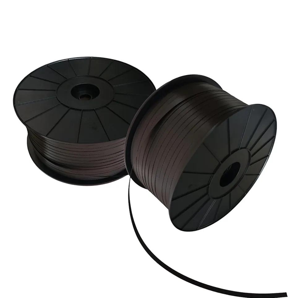 Méduze - Lot 2 x feuillard de cerclage noir 12 mm x 1500 m - En polypropylène - Recyclable - Polyvalent
