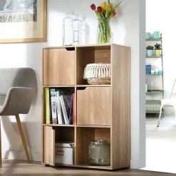 Meuble à 6 cases avec trois portes - Modu