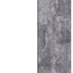Meuble à chaussure 2 portes décor béton et blanc - CLASS
