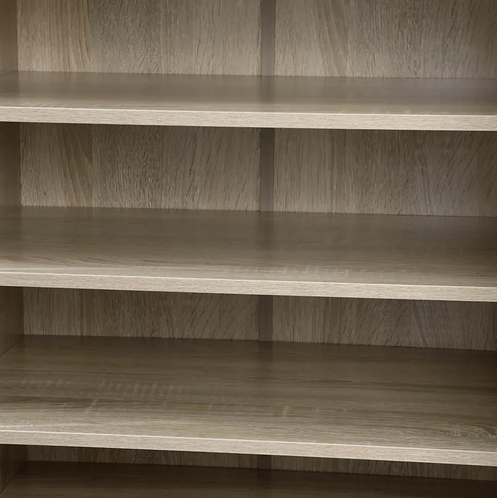 Meuble à Chaussure avec 7 Surfaces de Stockage 108 x 55 x 35 cm Effet Chêne en.casa