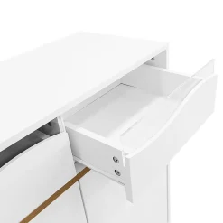 Meuble à chaussures 80 cm avec éclairage LED 16 couleurs, portes à étagères réglables et pieds métal doré