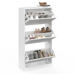 Meuble à chaussures 18 paires KLARK 3 portes blanc
