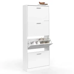 Meuble à chaussures 24 paires KLARK 4 portes blanc