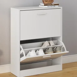 Meuble à chaussures 12 paires KLARK 2 portes blanc