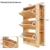 Meuble à Chaussures 3 Portes avec Niche Ouverte, Meuble d'Entrée Design Moderne en MDF - 70x23,5x115 cm - Bois Naturel