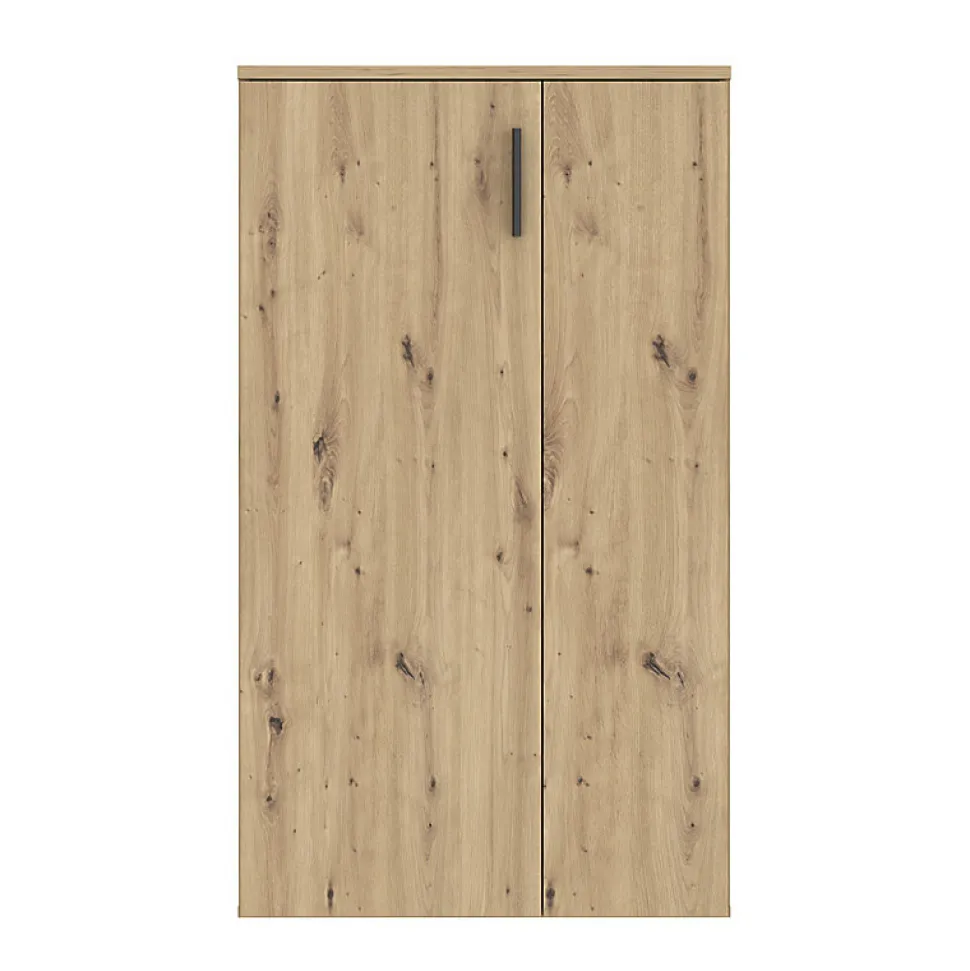 Meuble à chaussures 2 portes décor bois de chêne rustique - AMELIE