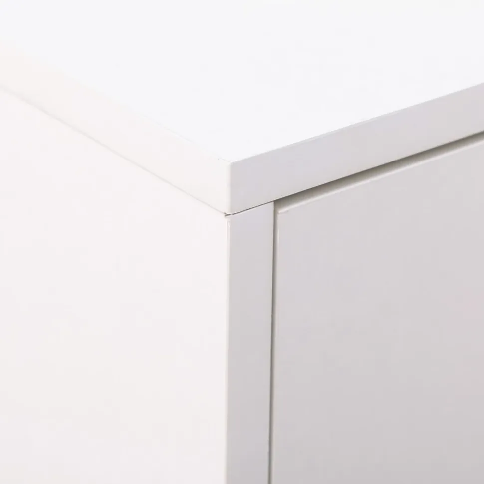 Meuble à chaussures 2 portes étagères réglables tiroir style moderne dim. 75 x 26 x 110 cm blanc